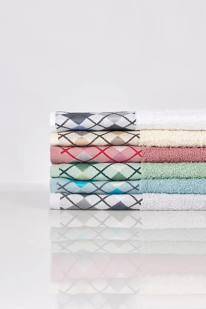 LE SET DE 6 PIECES DE BAIN VINTAGE JACQUARD